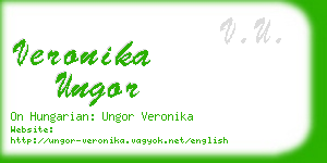 veronika ungor business card